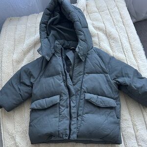 Zara Kids Charcoal Puffer Jacket